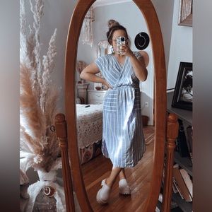 Target midi blue and white dress!